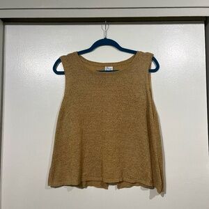 Neutral Knit Tank with Split Back